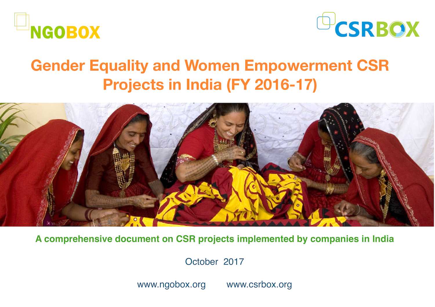 Women Empowerment CSR Projects in India (FY 2016-17)